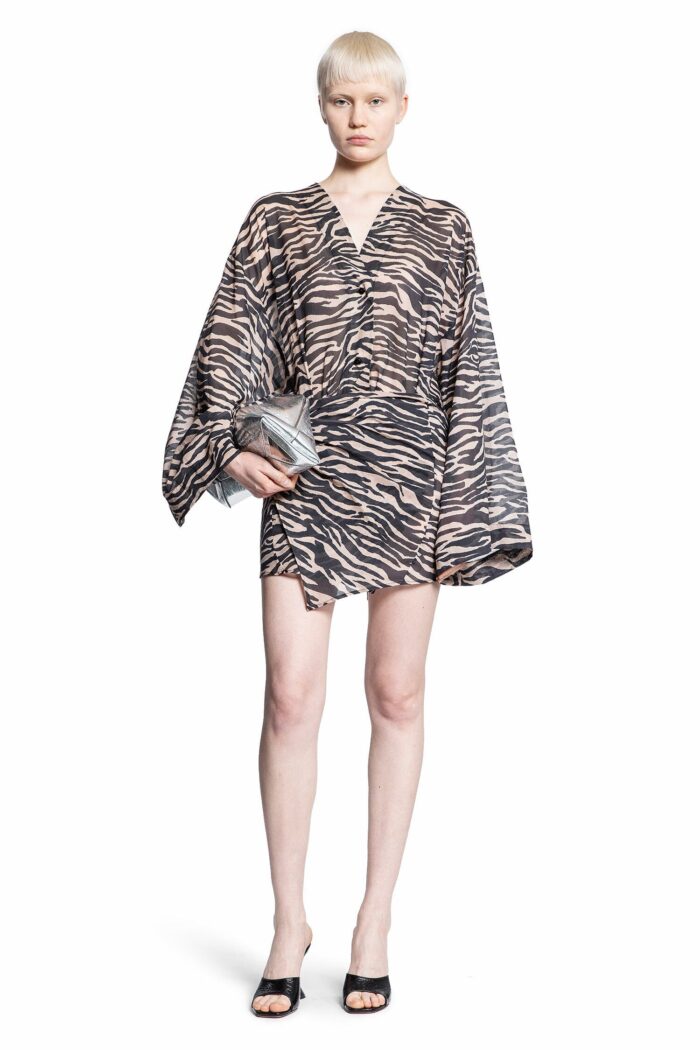 THE ATTICO Zebra Print Mini Dress