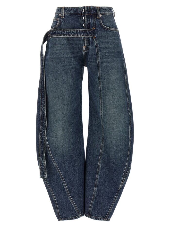 jean paul gaultier 'the blue denim strap' jeans JEAN PAUL GAULTIER 'The Blue Denim Strap' Jeans