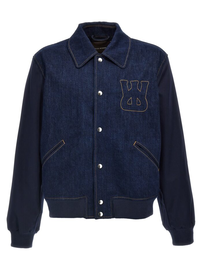 wales bonner 'the echo denim varsity' jacket WALES BONNER 'The Echo Denim Varsity' Jacket