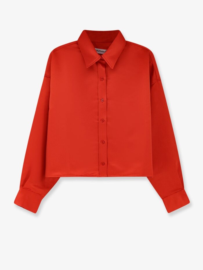 THE FRANKIE SHOP Arlen Satin Boxy Shirt