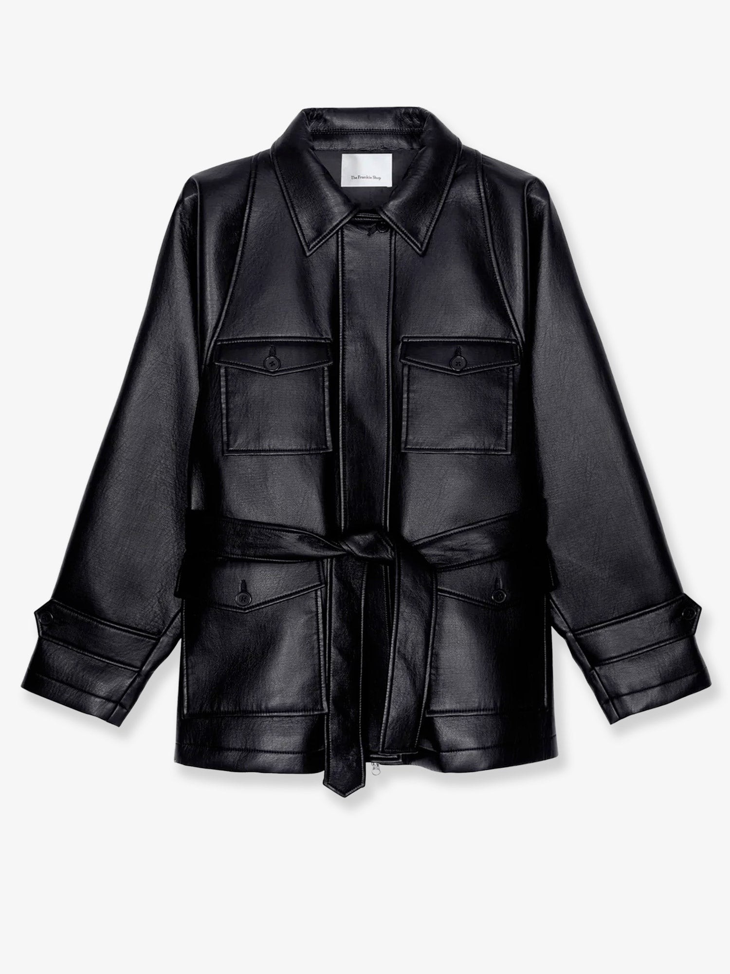 THE FRANKIE SHOP Kelia Faux Leather Trench