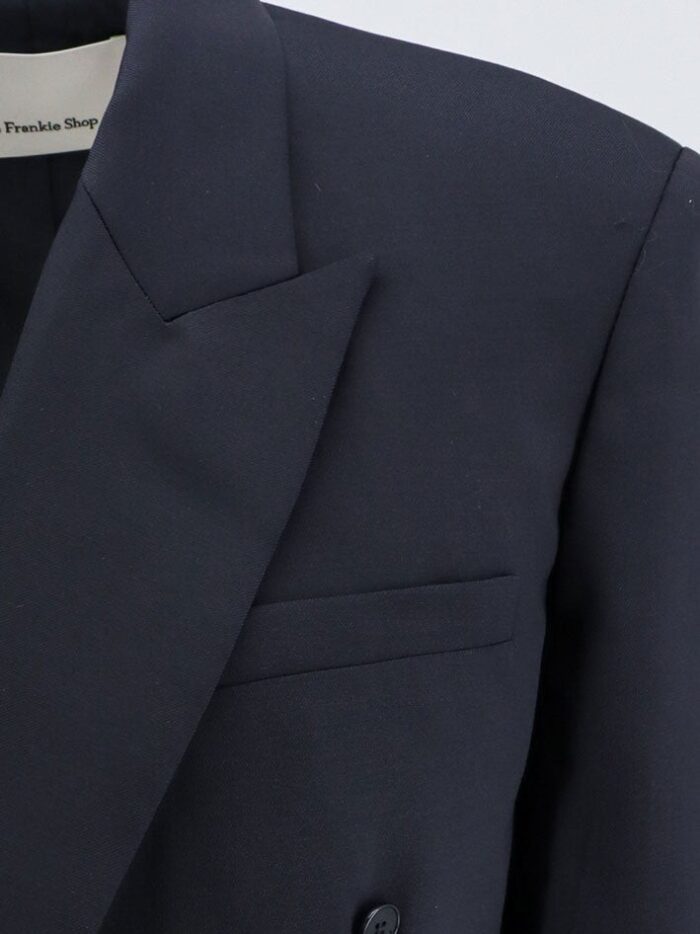 THE FRANKIE SHOP Monterey Structured Wool Blend Blazer