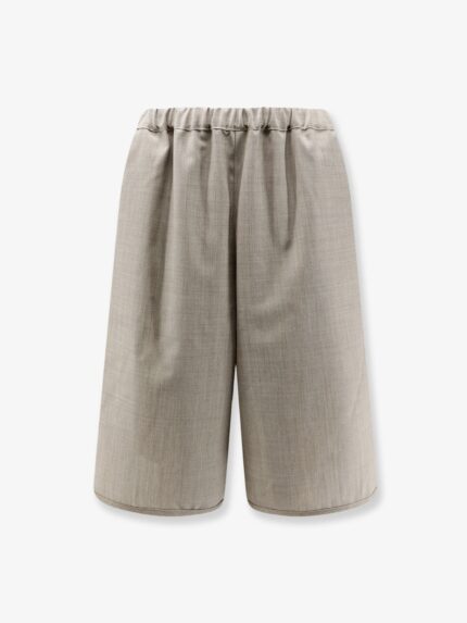 THE FRANKIE SHOP Nelis Mélange Virgin Wool Bermuda Shorts