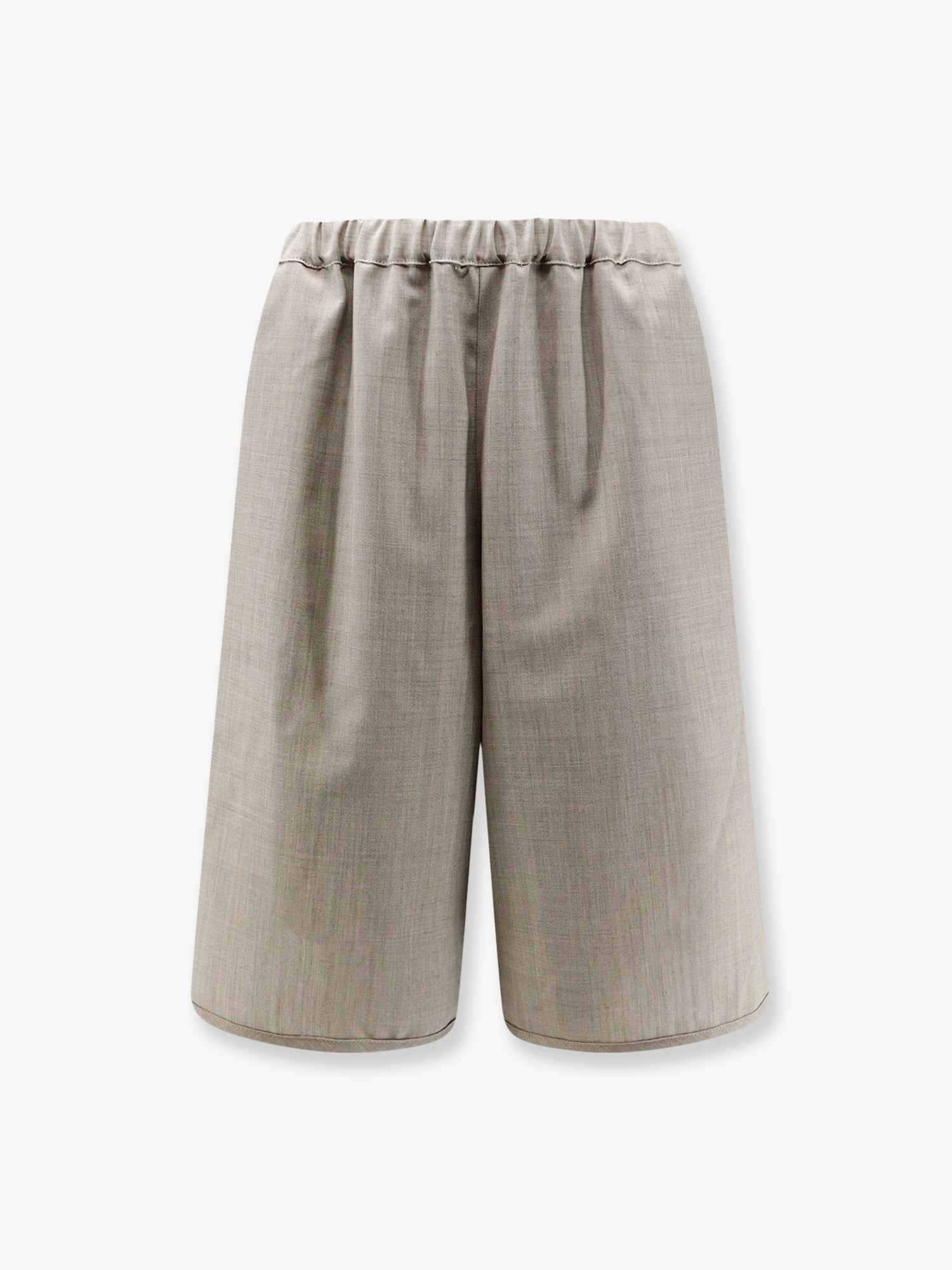THE FRANKIE SHOP Nelis Mélange Virgin Wool Bermuda Shorts
