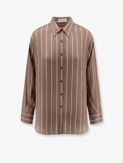 THE FRANKIE SHOP Peri Fluid Viscose And Silk Shirt