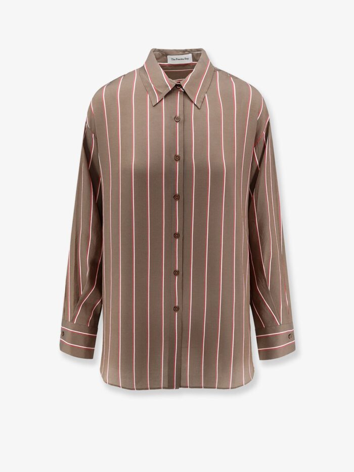 THE FRANKIE SHOP Peri Fluid Viscose And Silk Shirt
