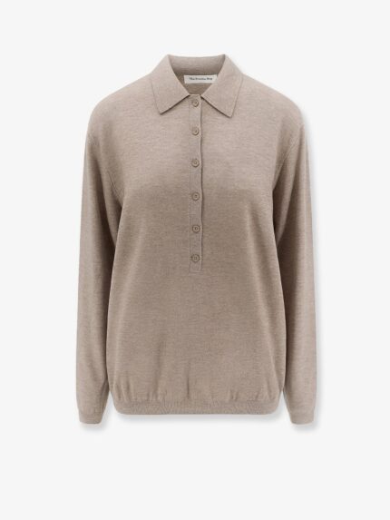 THE FRANKIE SHOP Tala Wool Blend Polo Shirt