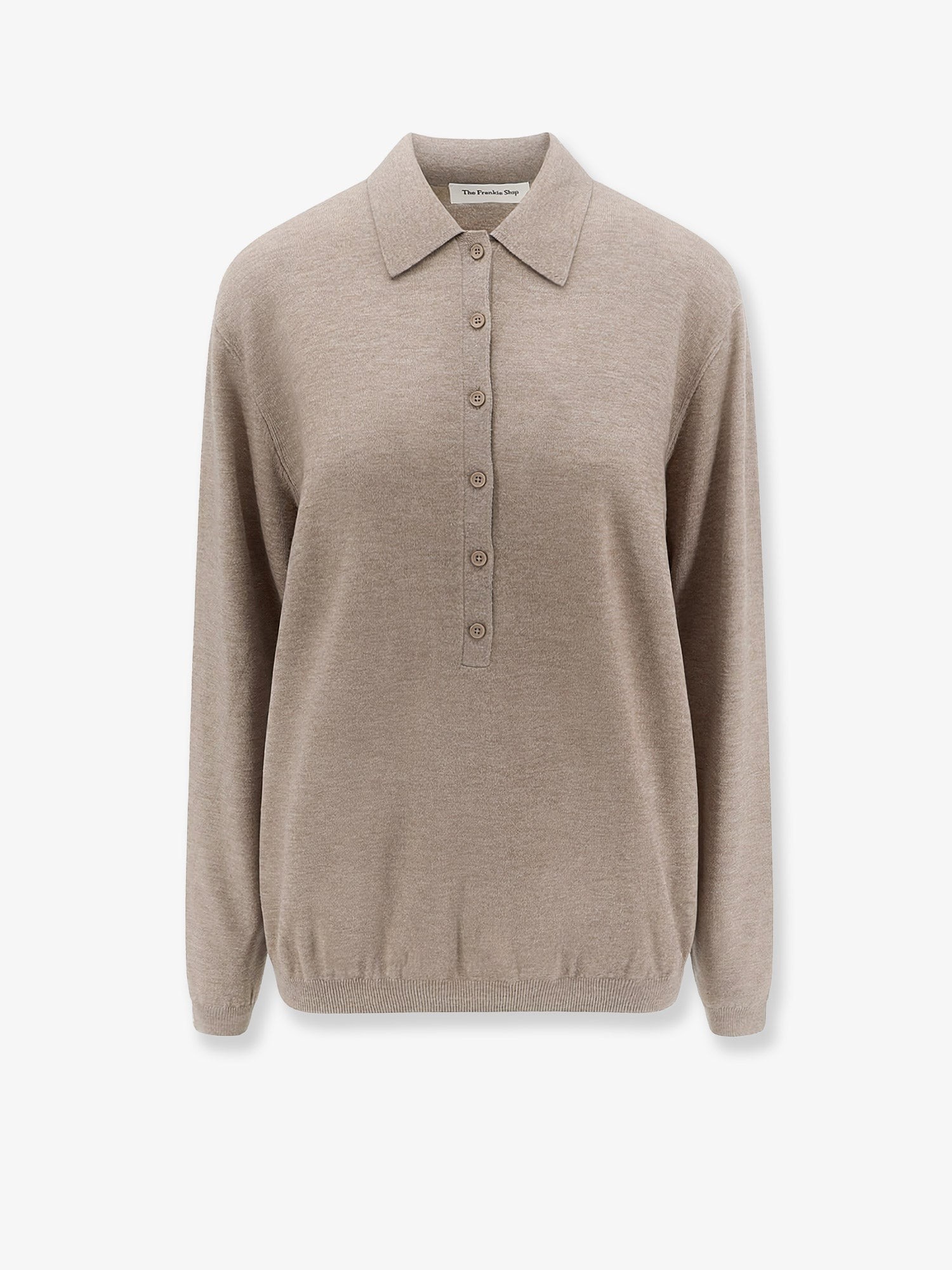 THE FRANKIE SHOP Tala Wool Blend Polo Shirt