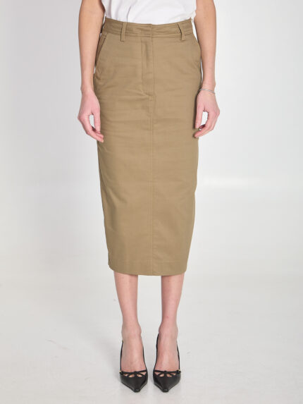 The Latest Cotton gabardine skirt