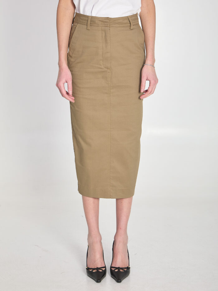 The Latest Cotton gabardine skirt