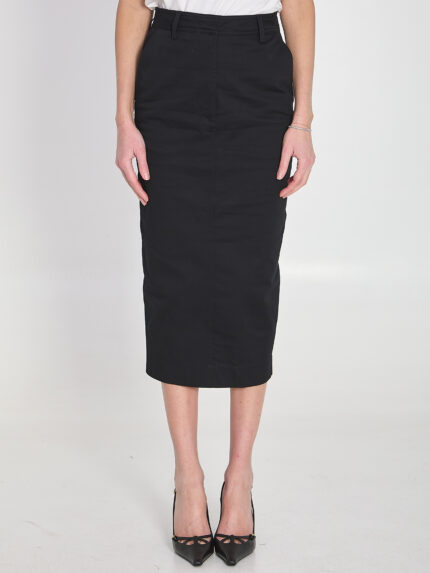 The Latest Cotton gabardine skirt