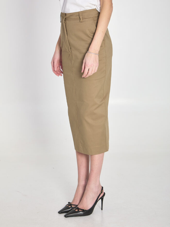 The Latest Cotton gabardine skirt