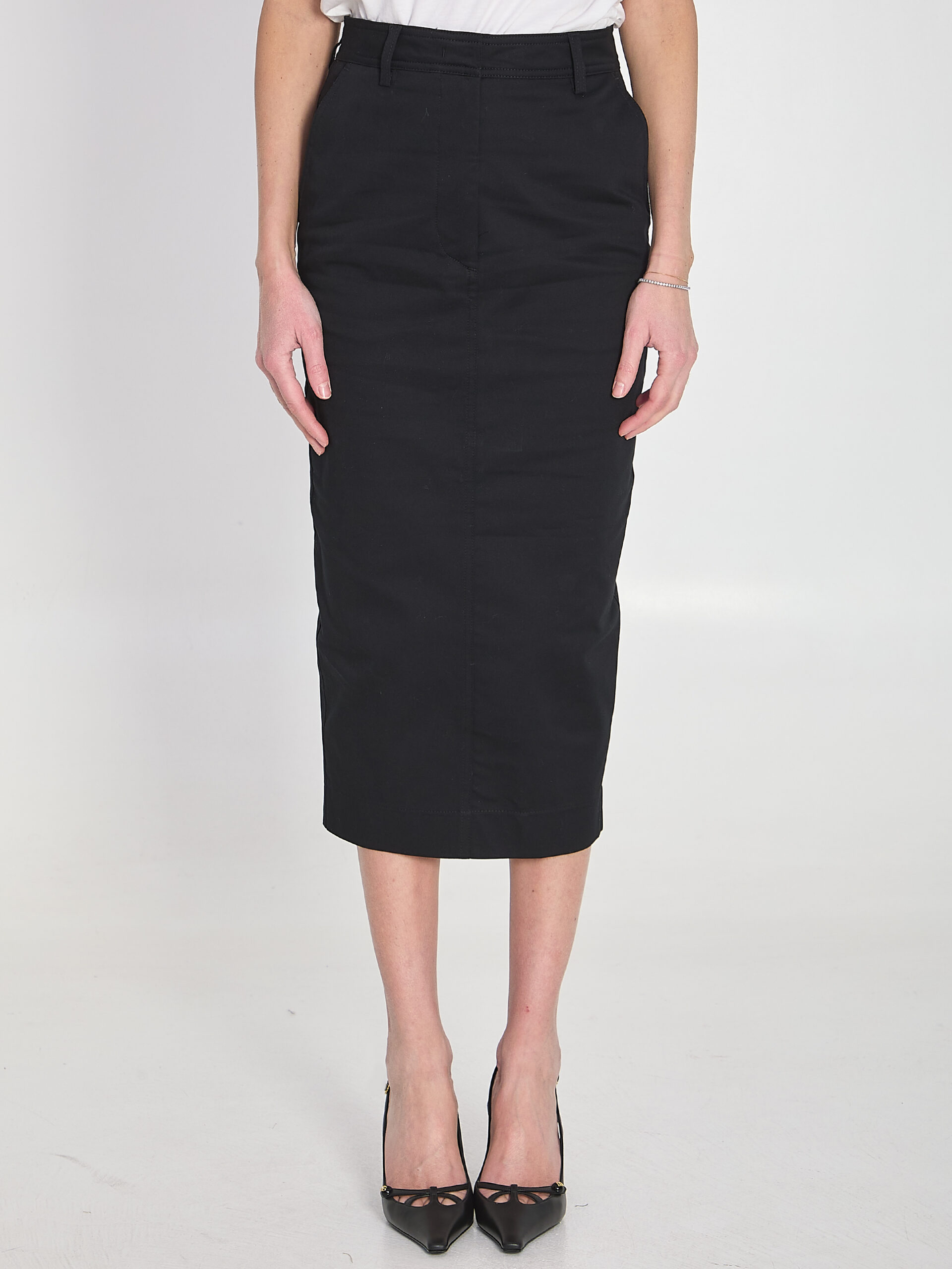 The Latest Cotton gabardine skirt