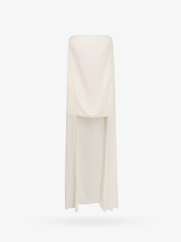 THE NEW ARRIVALS ILKYAZ OZEL Satin Dress With Back Asymmetric Insert