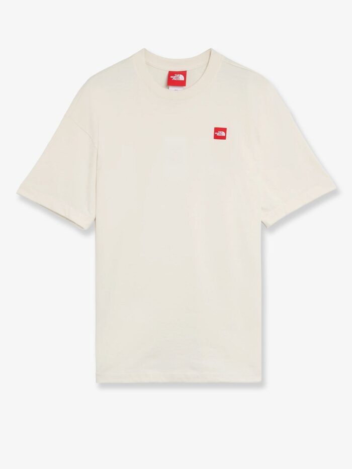 the north face cotton t shirt with front logo patch The North Face Cotton T-shirt With Front Logo Patch