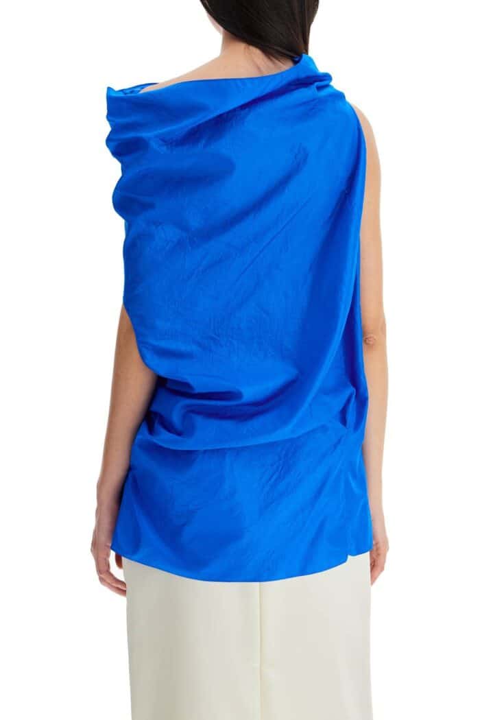 THE ROW Asymmetric Silk Top In Aria