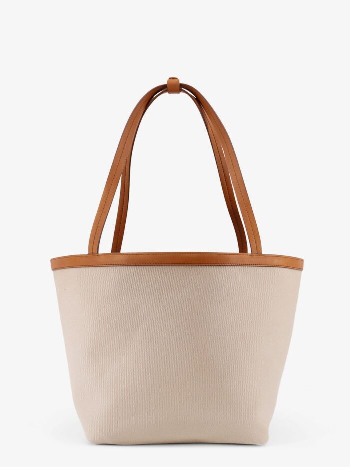 THE ROW Canvas Shoulder Bag With Leather Inserts