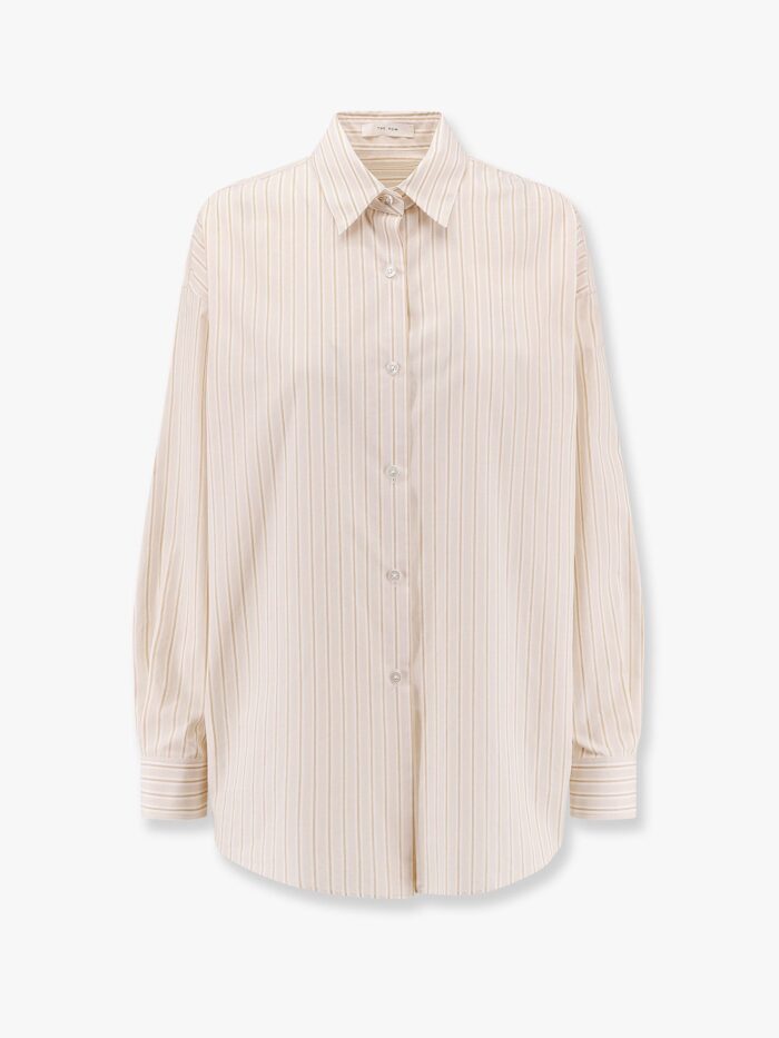 THE ROW Caster Striped Cotton Shirt