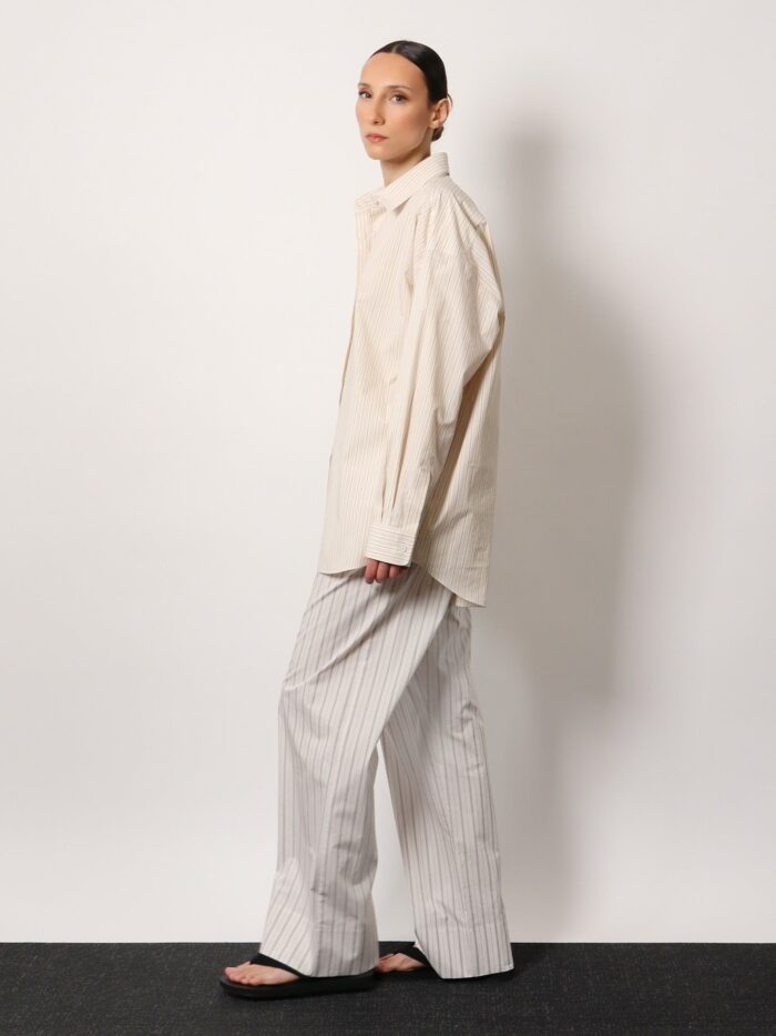 THE ROW Caster Striped Cotton Shirt