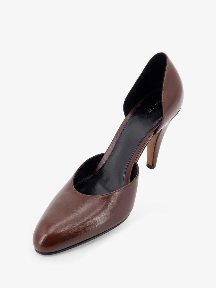 THE ROW D'Orsay Ornella Leather Pumps