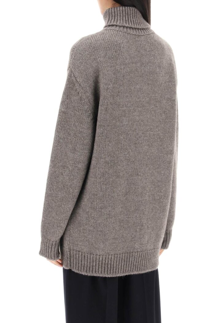 THE ROW Elu Maxi Turtleneck Sweater In Alpaca And Silk