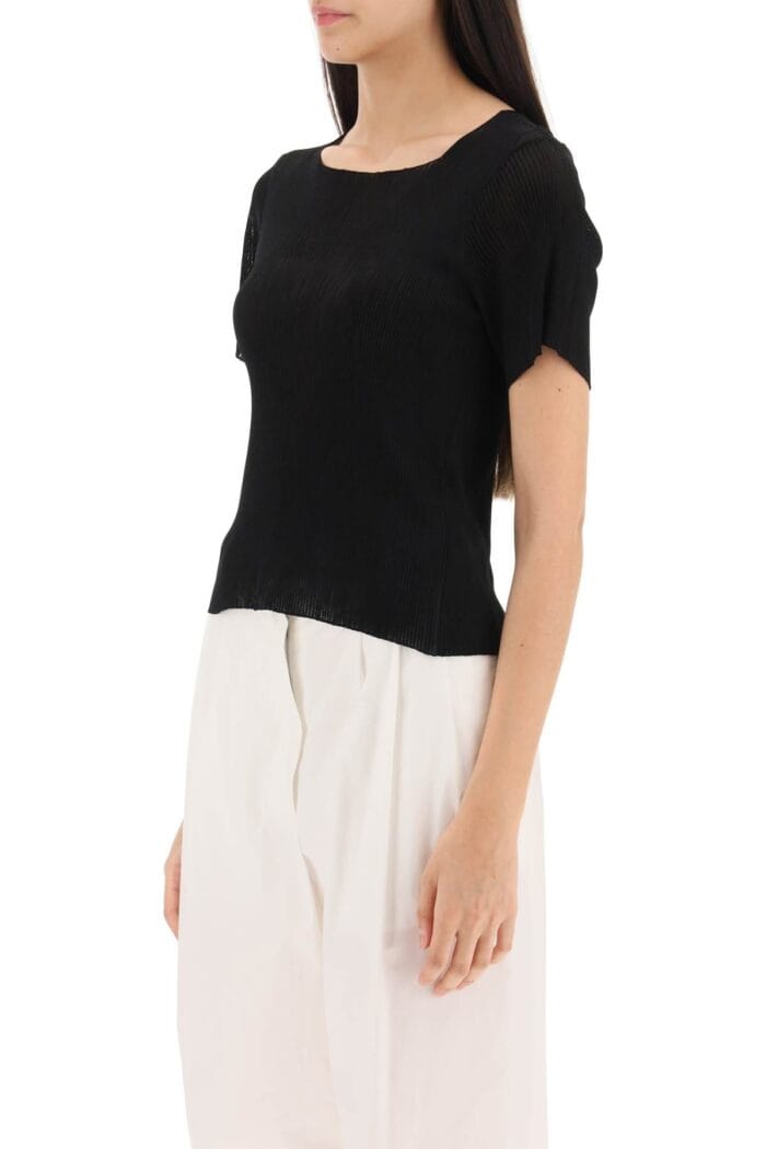 The Row 'fuku' Short-sleeved Top In Ribbed Knit