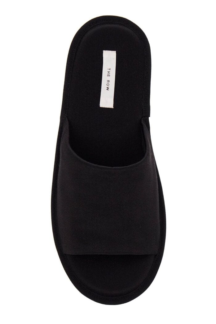 THE ROW Silk Blend Open Toe Slipper In