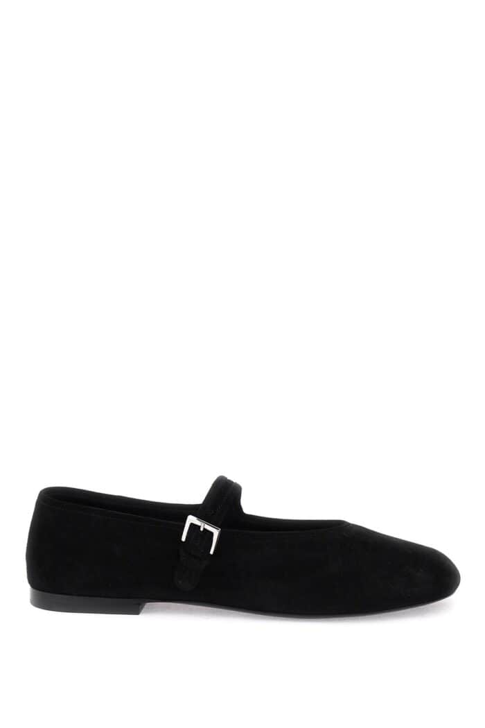 THE ROW Suede Boheme Mj Ballet Flats