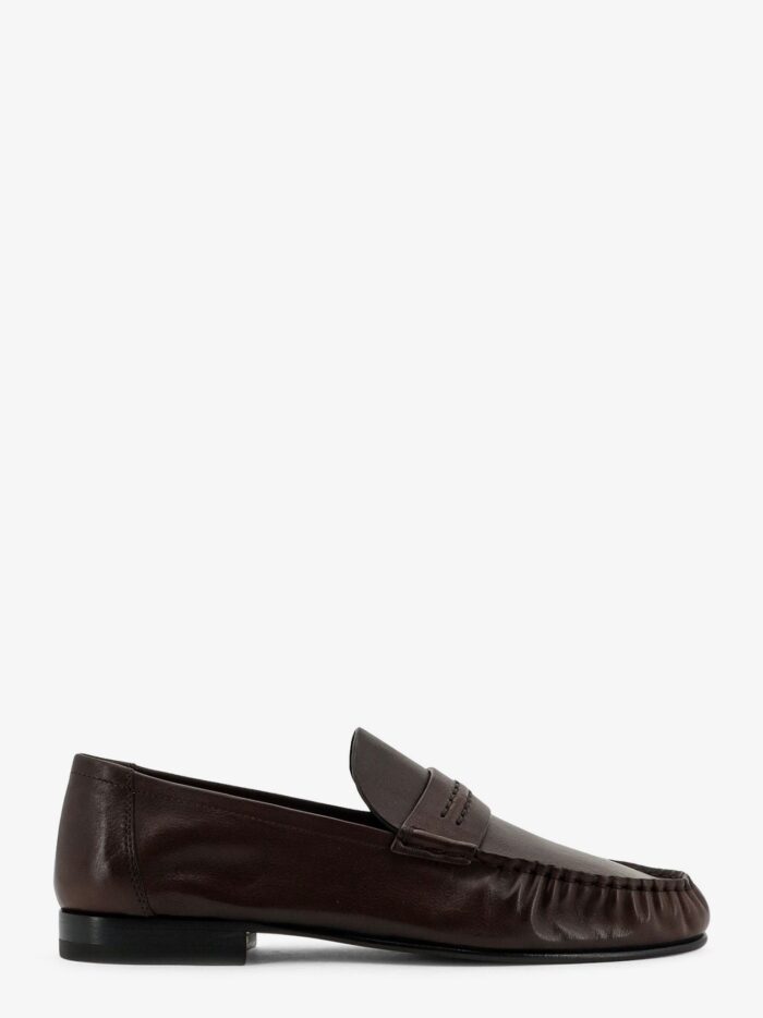 the row theo leather loafers THE ROW Theo Leather Loafers