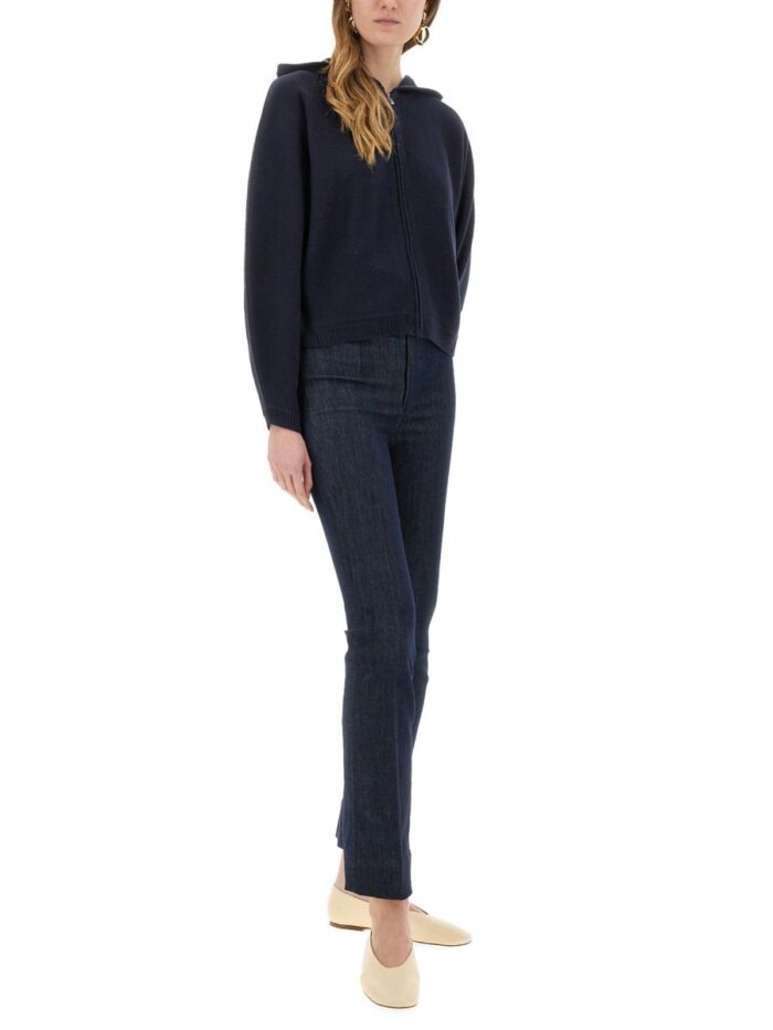 THEORY KNIT SWEATSHIRT WITH ZIPPER