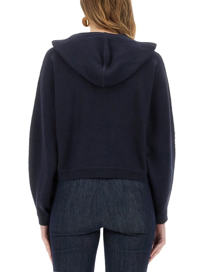 THEORY KNIT SWEATSHIRT WITH ZIPPER