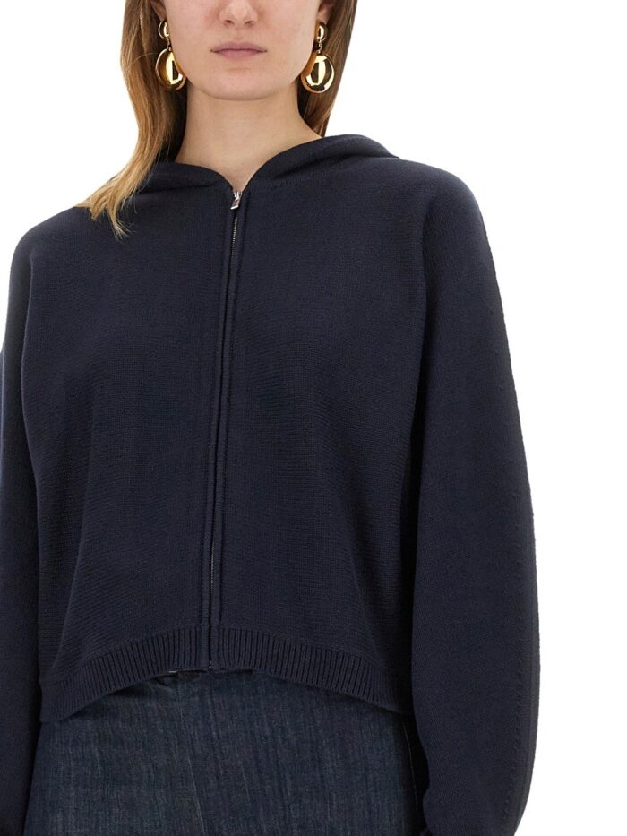 THEORY KNIT SWEATSHIRT WITH ZIPPER