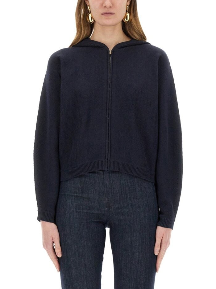 THEORY KNIT SWEATSHIRT WITH ZIPPER