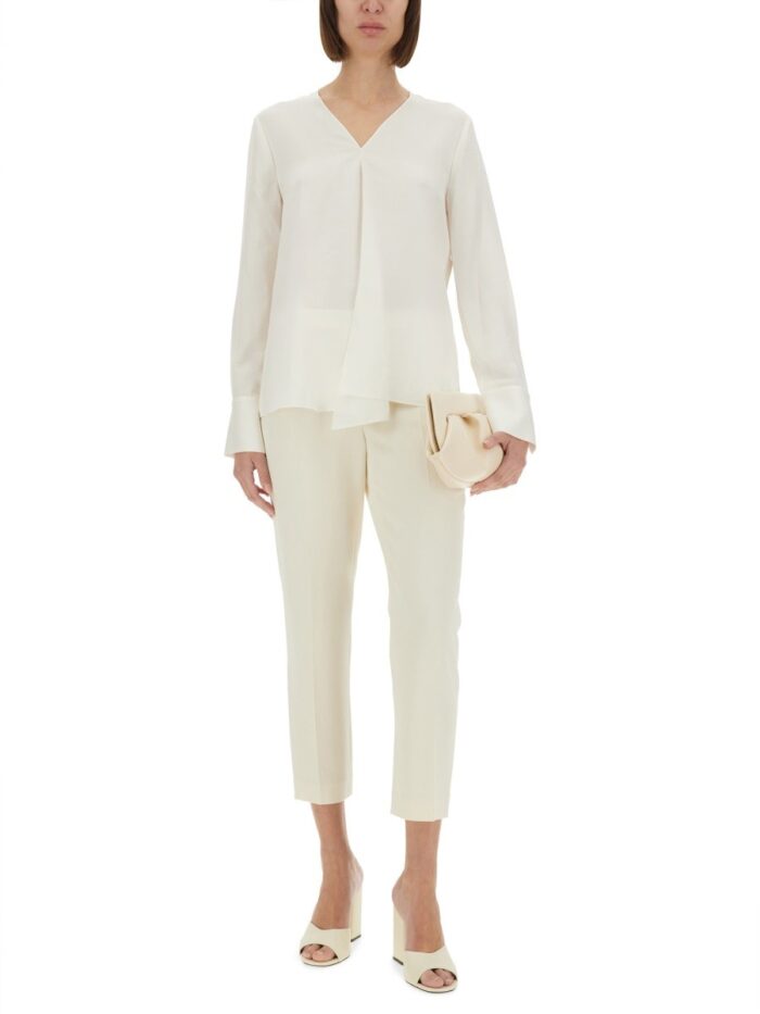 THEORY SILK GEORGETTE BLOUSE