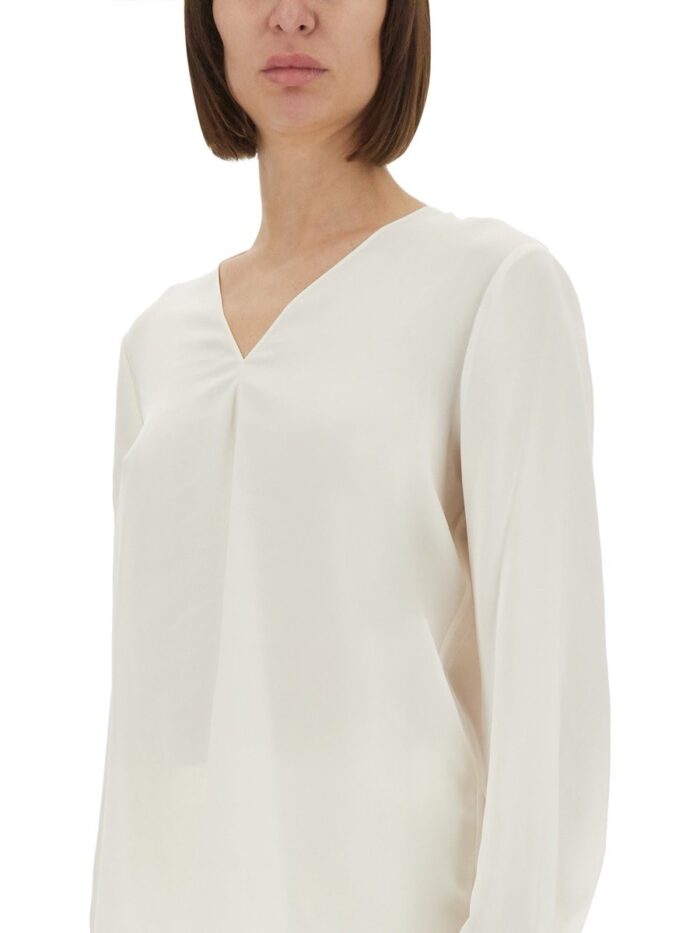THEORY SILK GEORGETTE BLOUSE