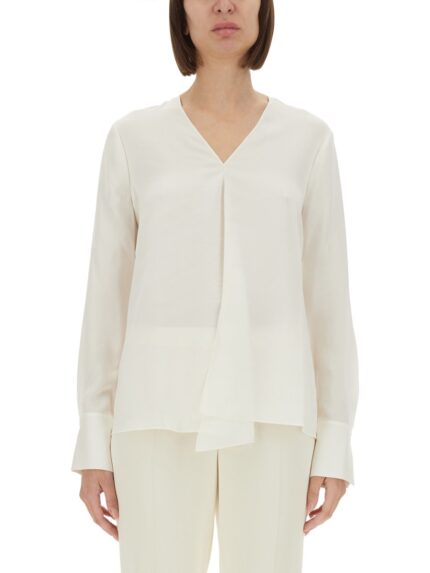 THEORY SILK GEORGETTE BLOUSE
