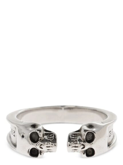 MCQUEEN 'Thin Twin Skull' Ring