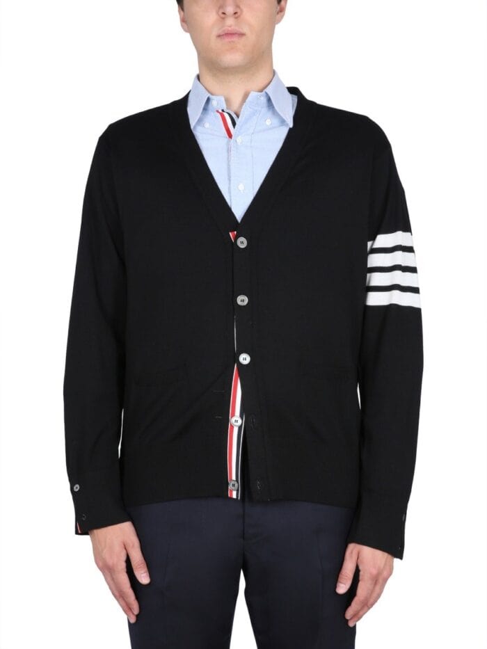 THOM BROWNE 4-BAR CARDIGAN