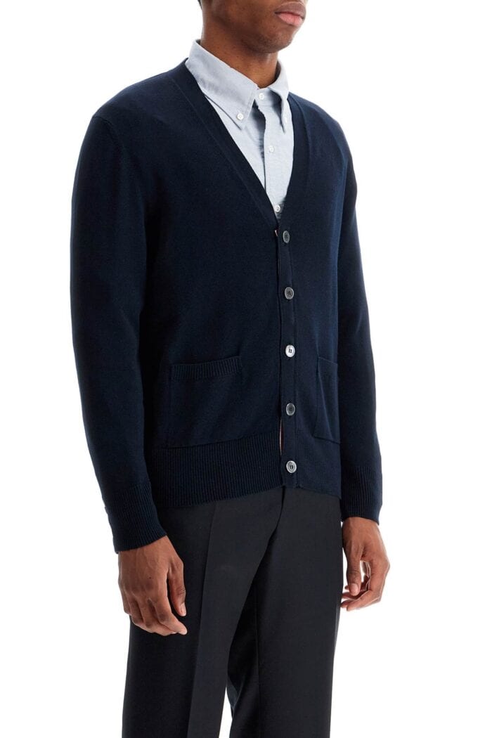 THOM BROWNE 4-bar Cotton Cardigan For