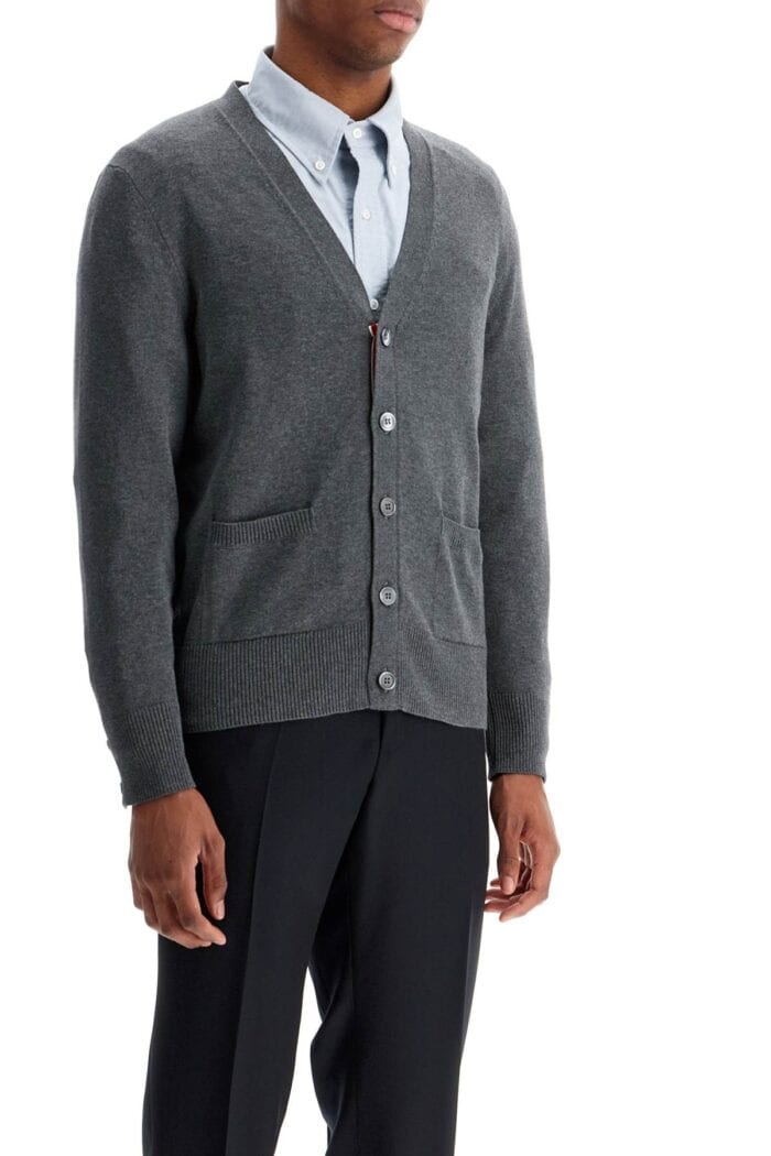 THOM BROWNE 4-bar Cotton Cardigan For