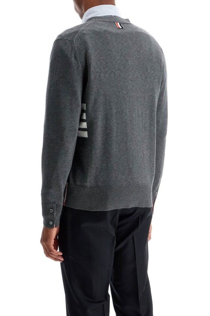 THOM BROWNE 4-bar Cotton Cardigan For