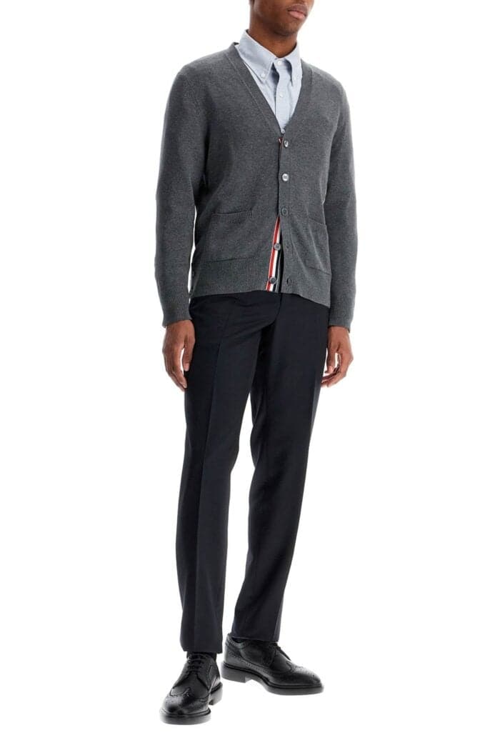 THOM BROWNE 4-bar Cotton Cardigan For