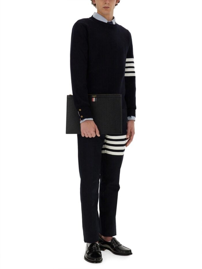 THOM BROWNE 4-BAR COTTON JERSEY