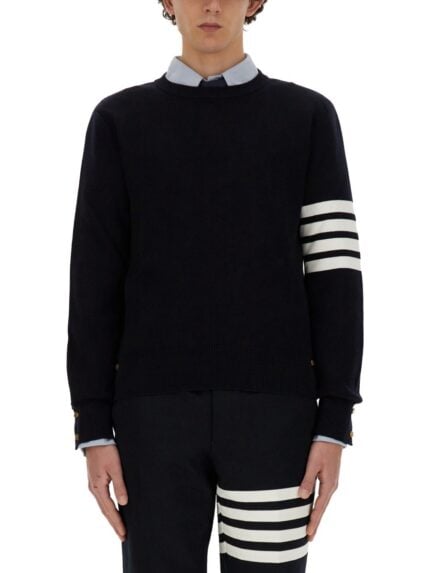 THOM BROWNE 4-BAR COTTON JERSEY
