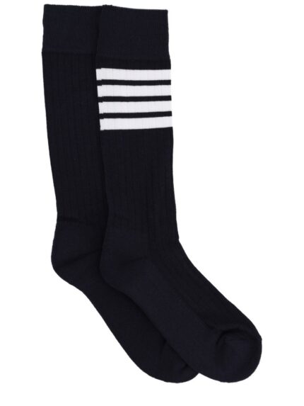 THOM BROWNE "4-BAR" COTTON SOCKS