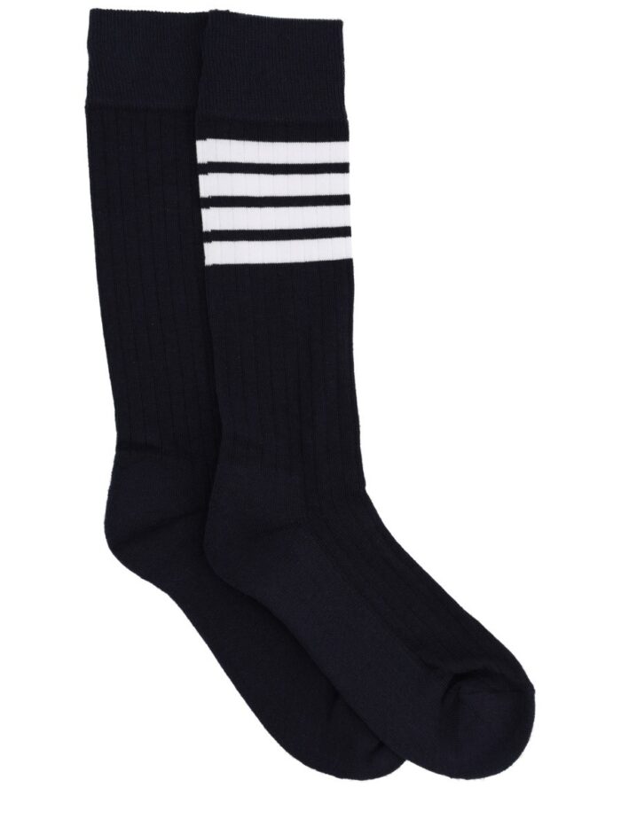 THOM BROWNE "4-BAR" COTTON SOCKS