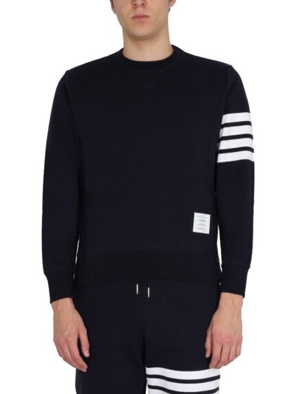 THOM BROWNE 4-BAR COTTON SWEATSHIRT