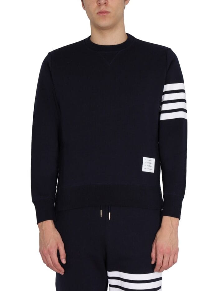 THOM BROWNE 4-BAR COTTON SWEATSHIRT