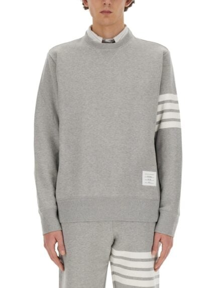 THOM BROWNE 4-BAR COTTON SWEATSHIRT