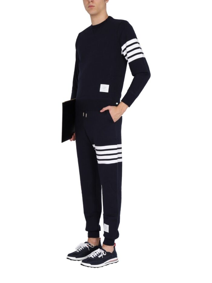 THOM BROWNE 4-BAR COTTON SWEATSHIRT